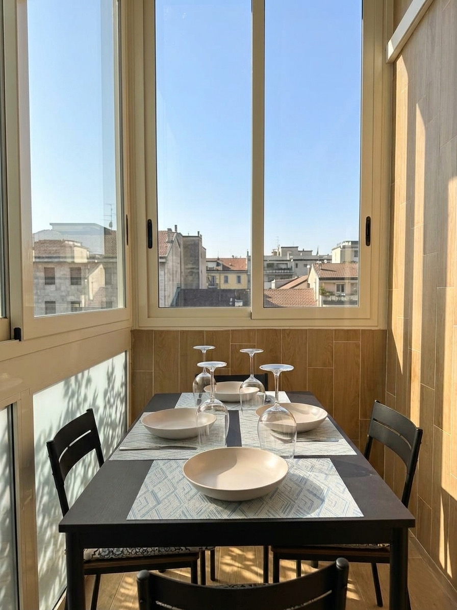 Zona pranzo con vista